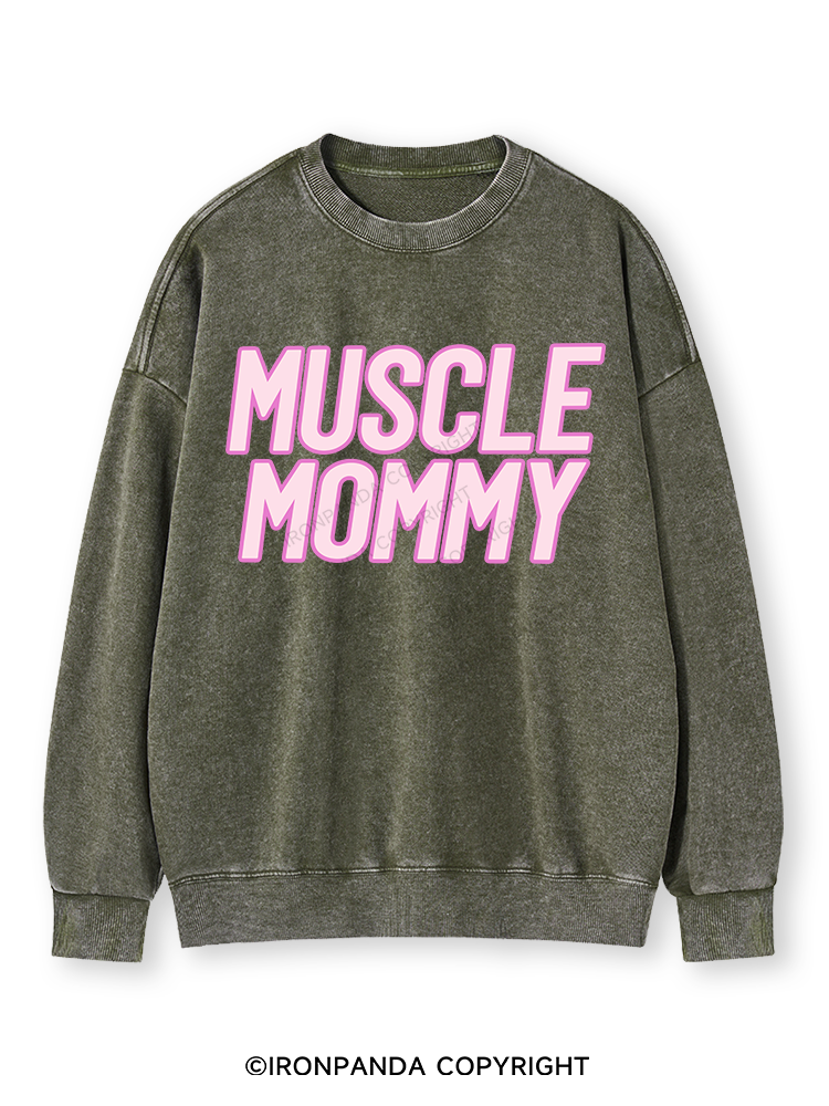 MUSCLE MOM Washed Sweatshirt