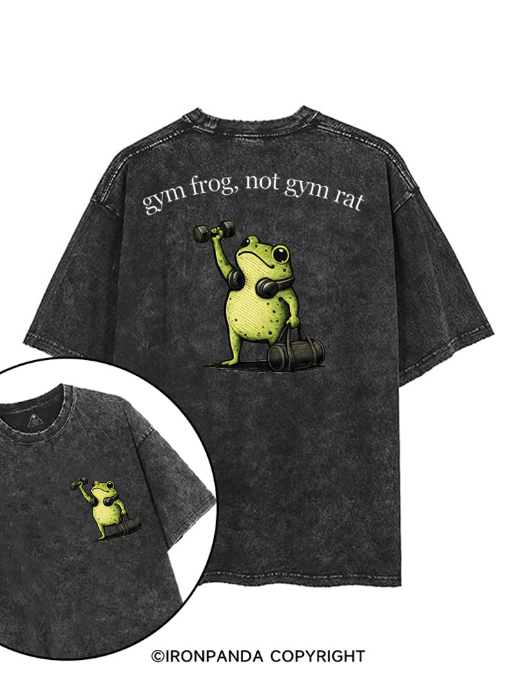 GYM FROG, NOT GYM RAT printed Gym Shirt