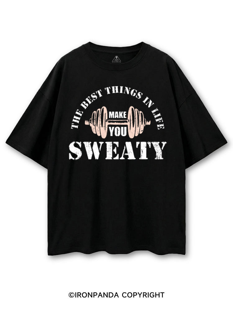 THE BEST THINGS IN LIFE MAKE YOU SWEATY COTTON PUMP COVER