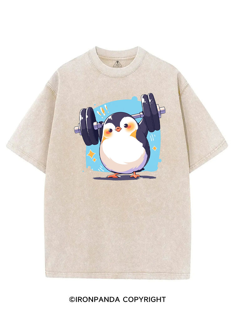 PENGUIN POWER WEIGHTLIFTING CLUB VINTAGE GYM SHIRT
