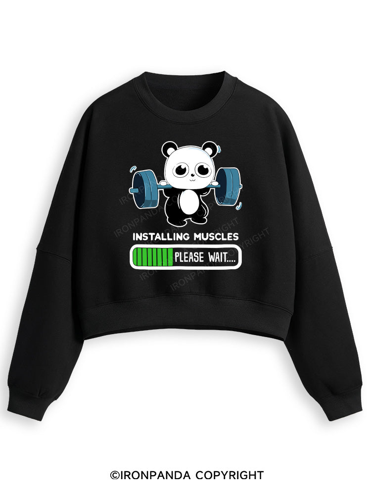 BENCH PANDA Fleece Crop Sweatshirt
