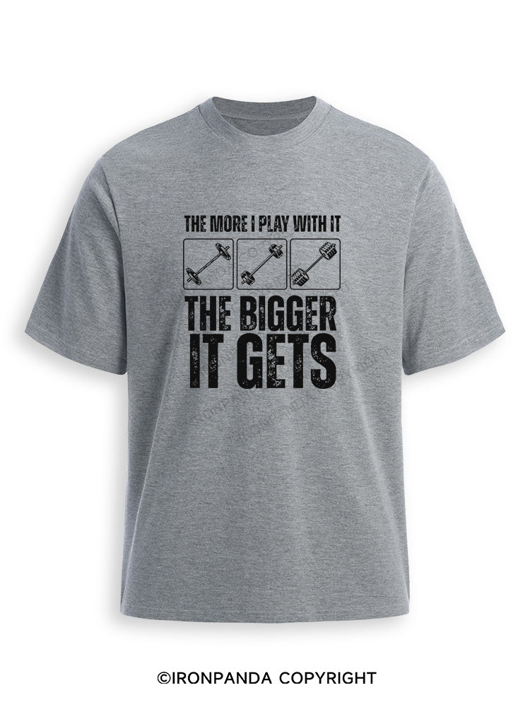 THE MORE I PLAY WITH IT THE BIGGER IT GETS Ultra Soft Heather T-Shirt