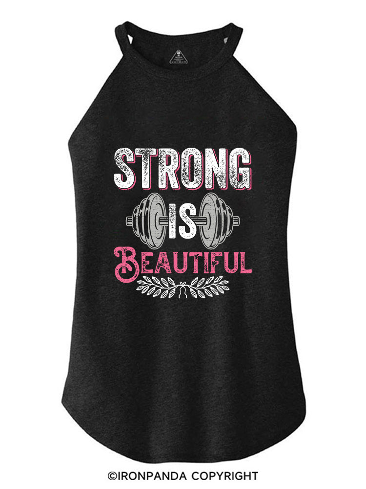 STRONG IS BEAUTIFUL POSITIVE GYM ROCKER COTTON TANK