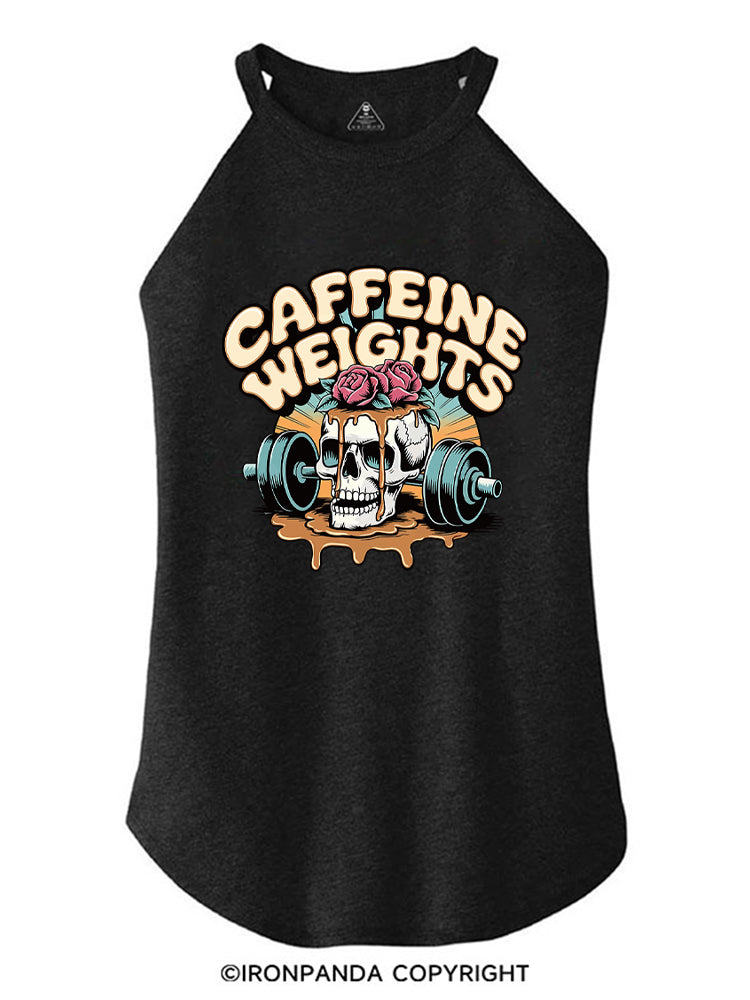 Caffeine weights skeleton ROCKER COTTON TANK
