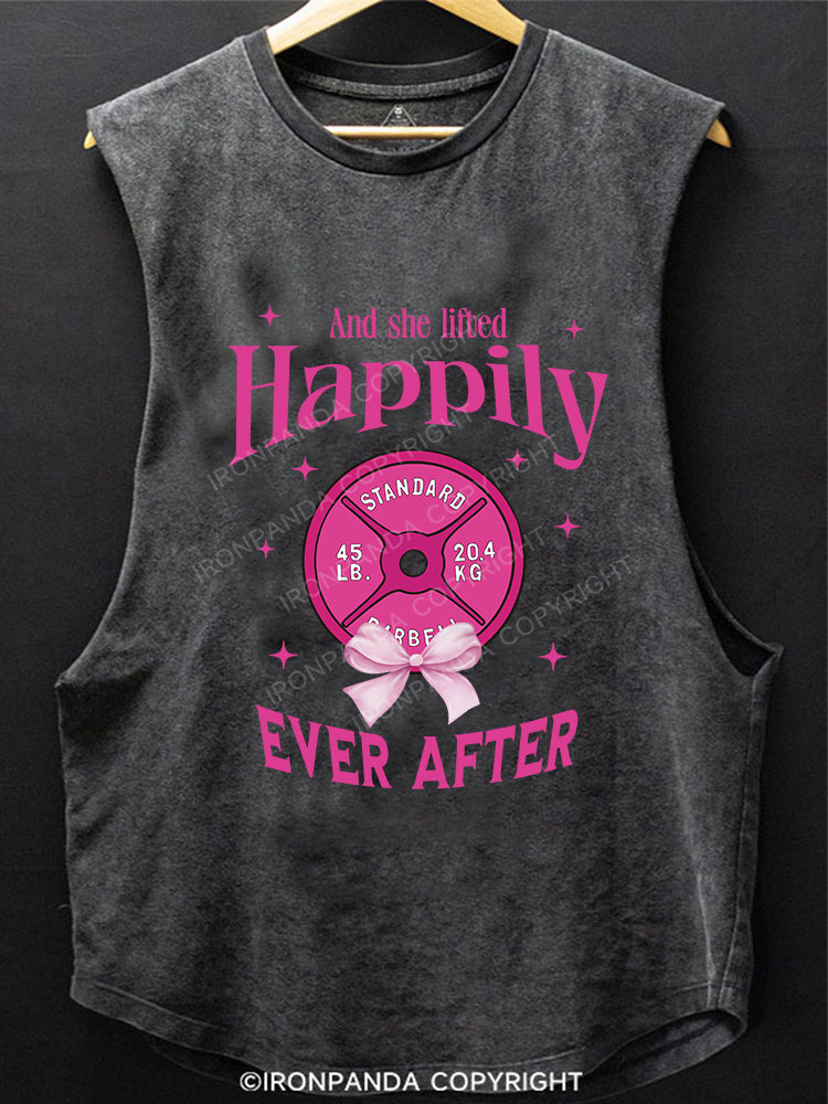 And she lifted Happily EVER AFTER SCOOP BOTTOM COTTON TANK