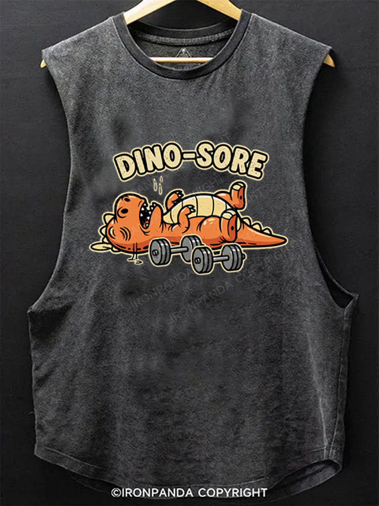 Dino-Sore Lifter Workout Scoop Bottom Cotton Tank