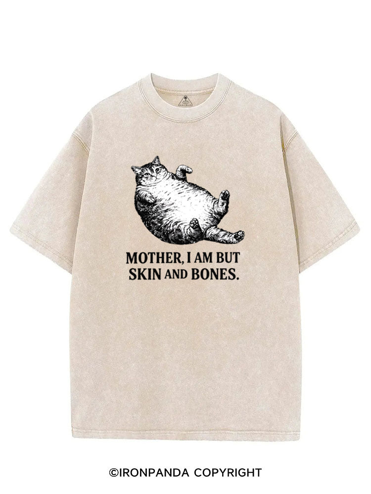Mother I Am But Skin And Bones Cat Funny VINTAGE GYM SHIRT