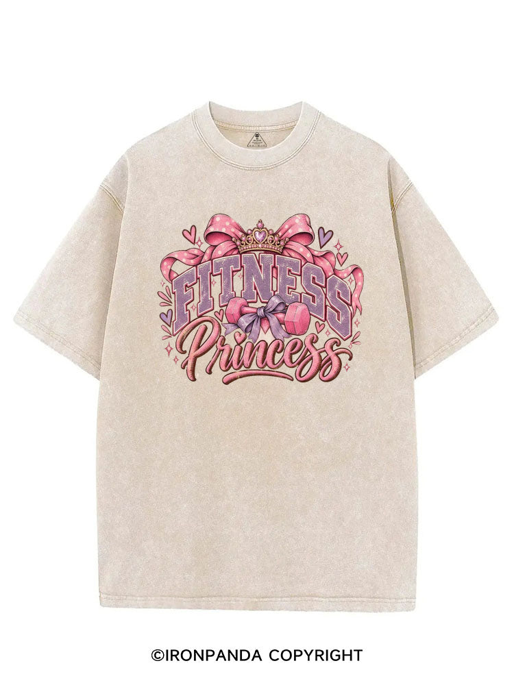FITNESS PRINCESS STRONG SHINING VIBES VINTAGE GYM SHIRT