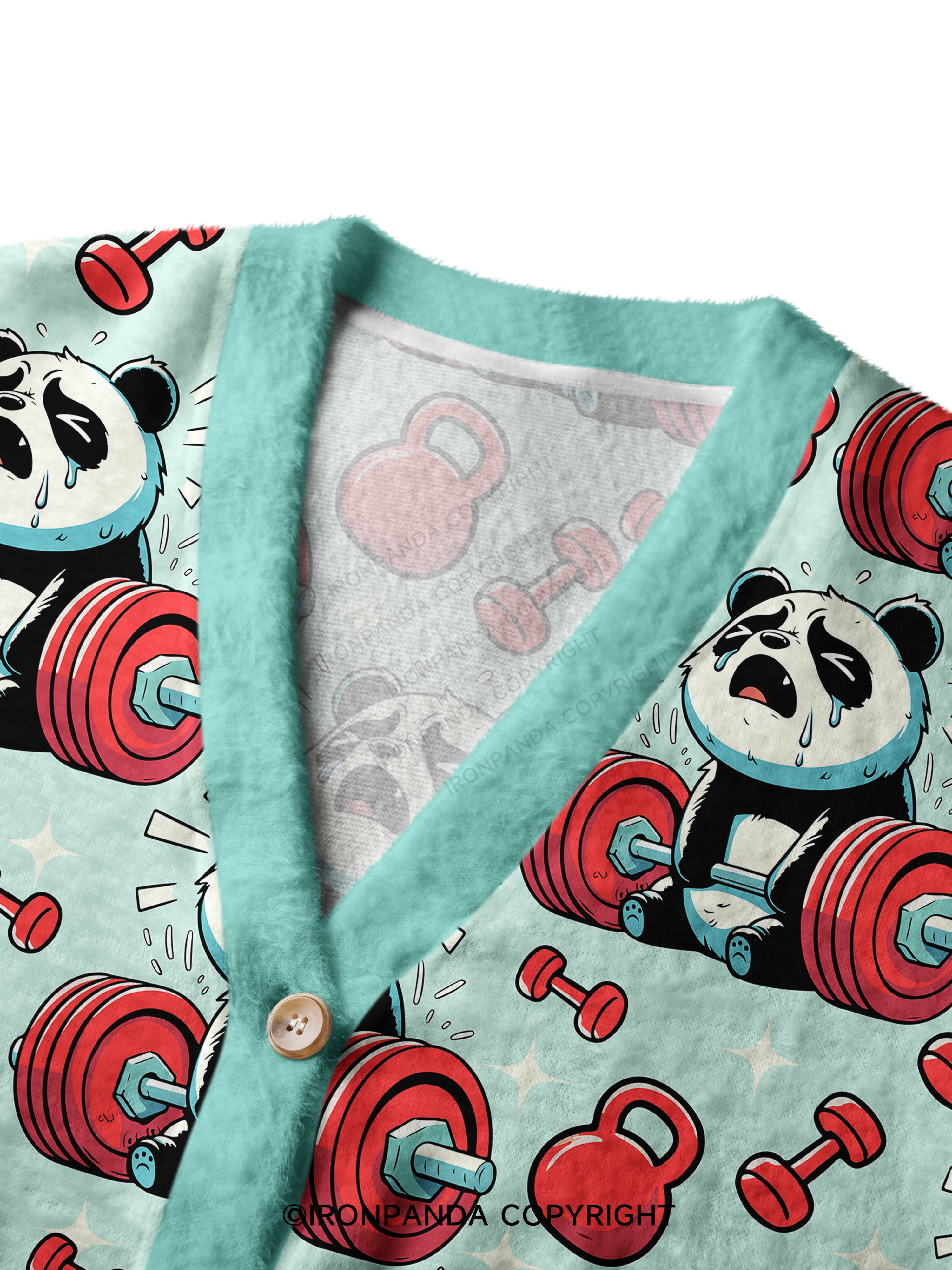 don't fart panda Ugly Cardigan Sweater