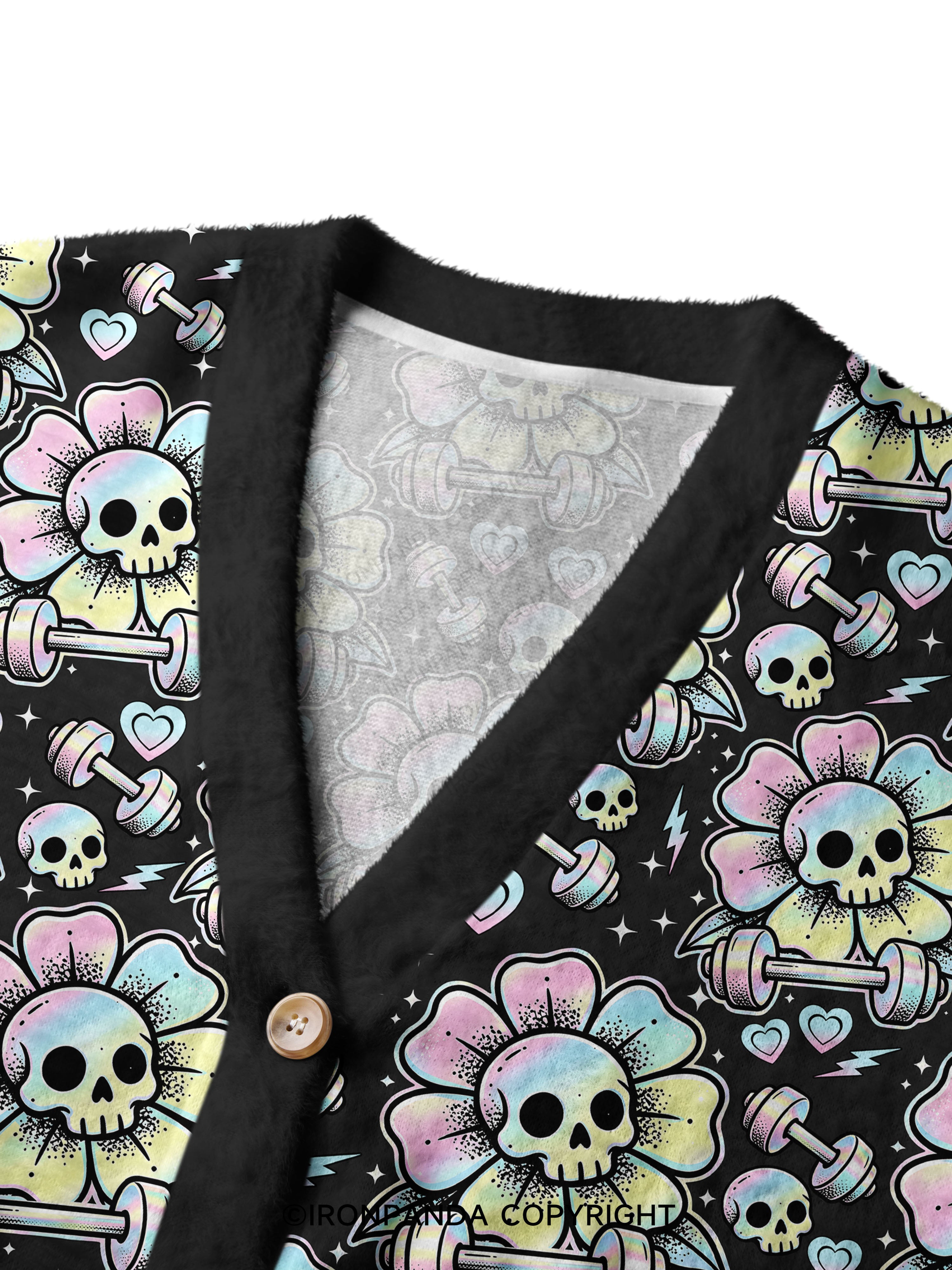 IF I DIE I DIE SKELETON Ugly Cardigan Sweater