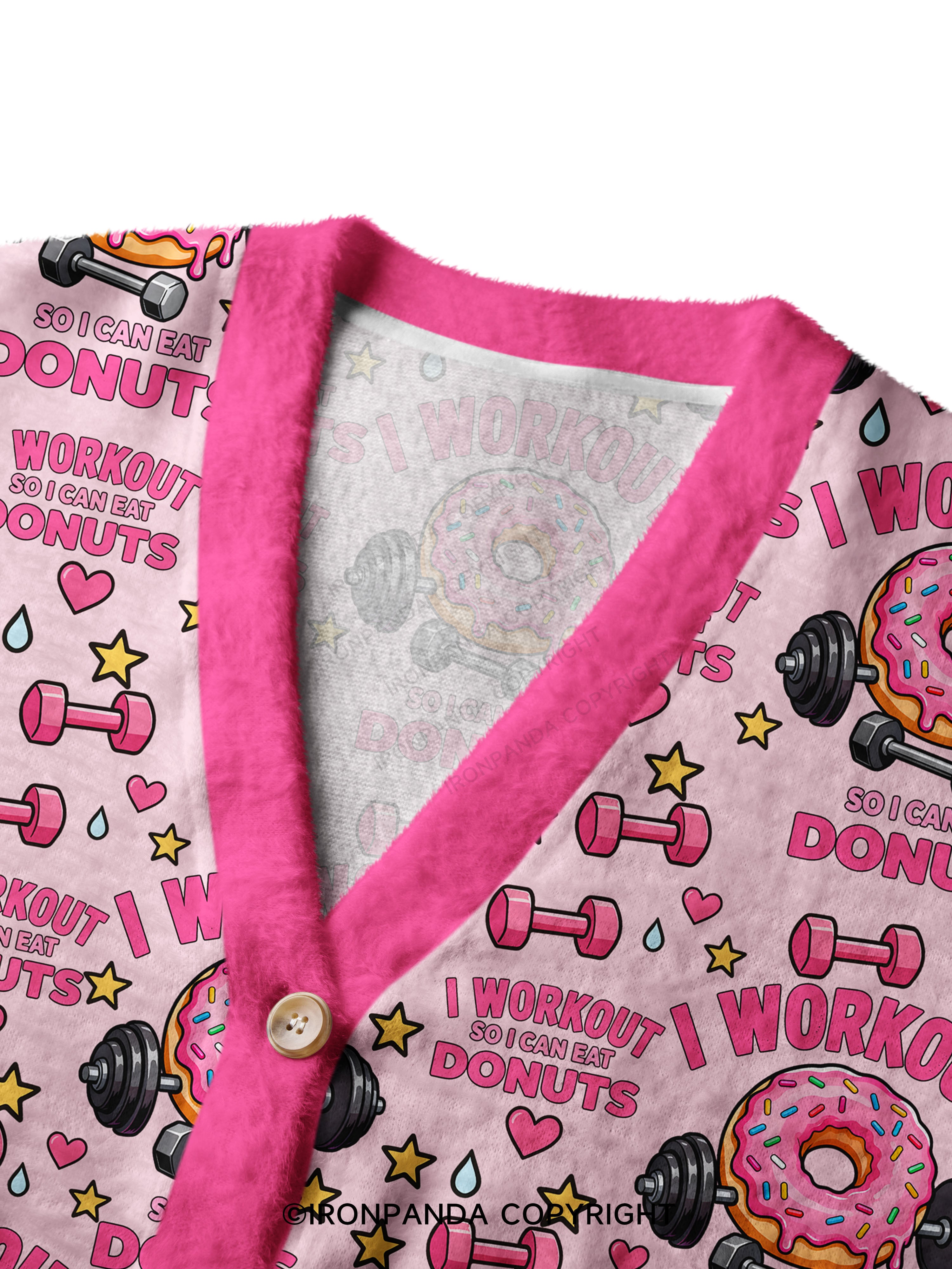 I Workout So I Can Eat Donuts Ugly Cardigan Sweater