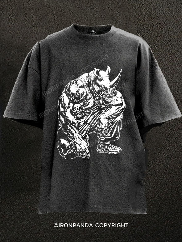 muscle rhino Washed Gym Shirt