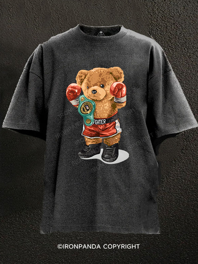 Boxing Bear  Washed Gym Shirt