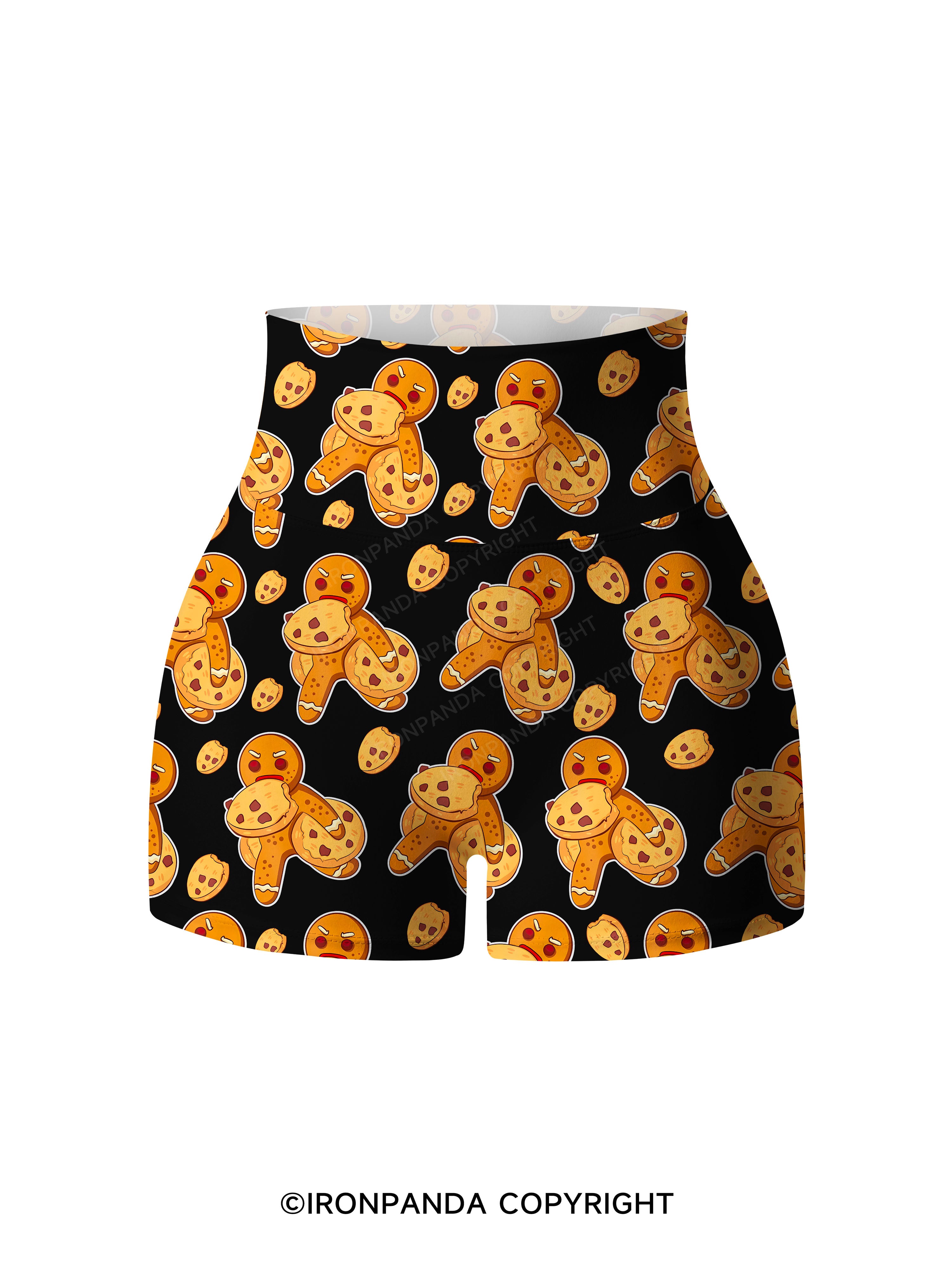I DID IT ALL FOR THE COOKIES Printed Yoga Shorts