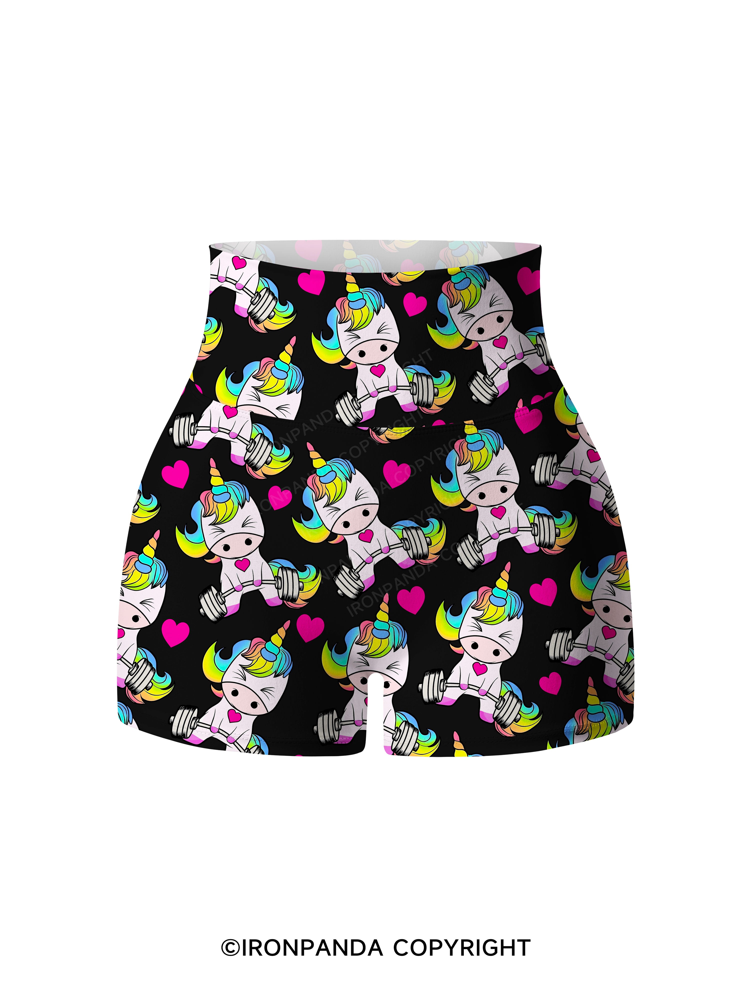 Deadlift Unicorn Printed Yoga Shorts