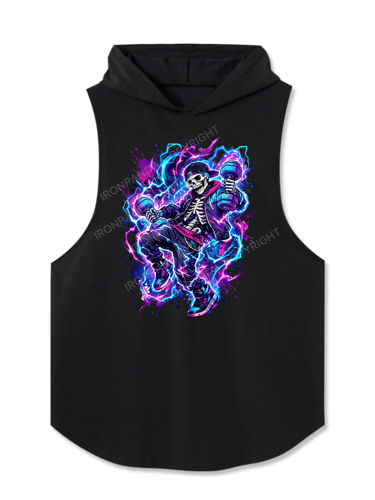 Weightlifting Skull Hooded Tank