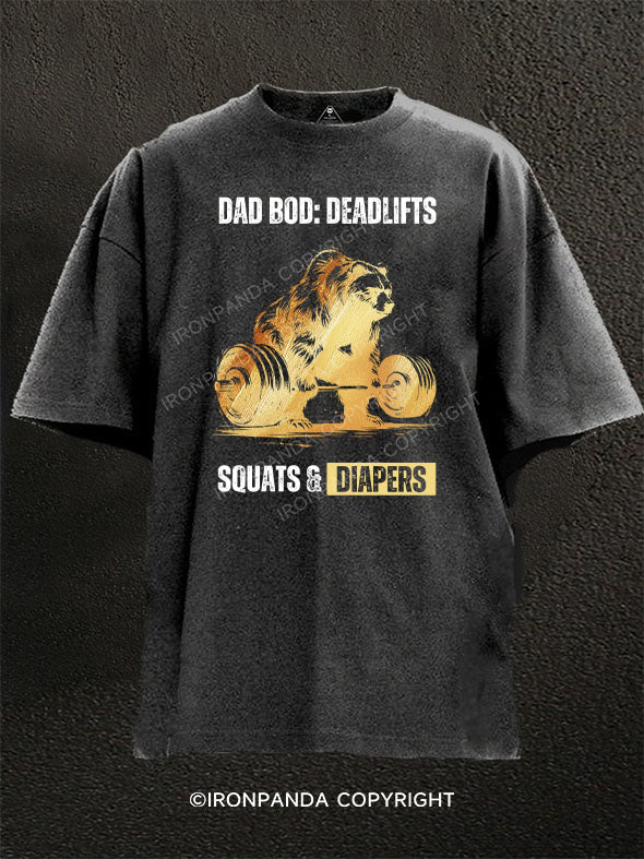 Dad Bod Deadlifts Washed Gym Shirt