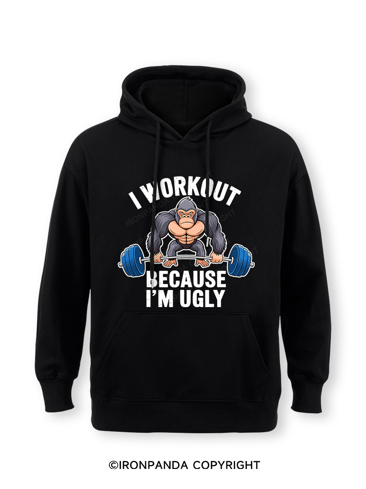 I workout because I'm ugly Classic Gym Hoodie