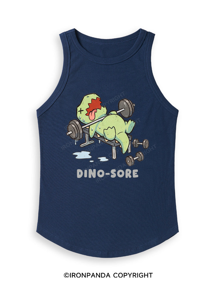 DINO-SORE FUNNY Fitted Tank Top