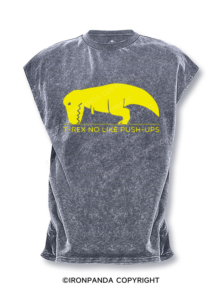 T-Rex No Like Push-Ups Cut Off Tank