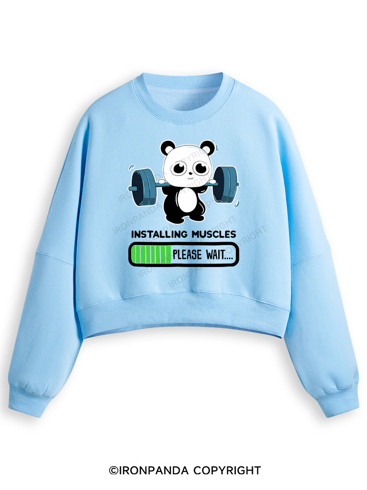 BENCH PANDA Fleece Crop Sweatshirt