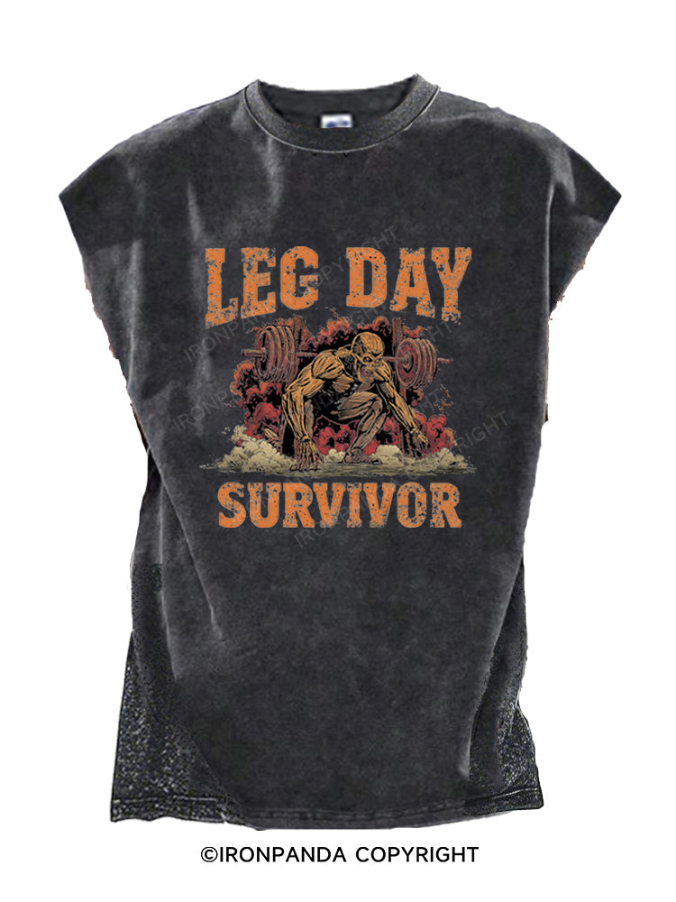 Leg Day Survivor Cut Off Tank