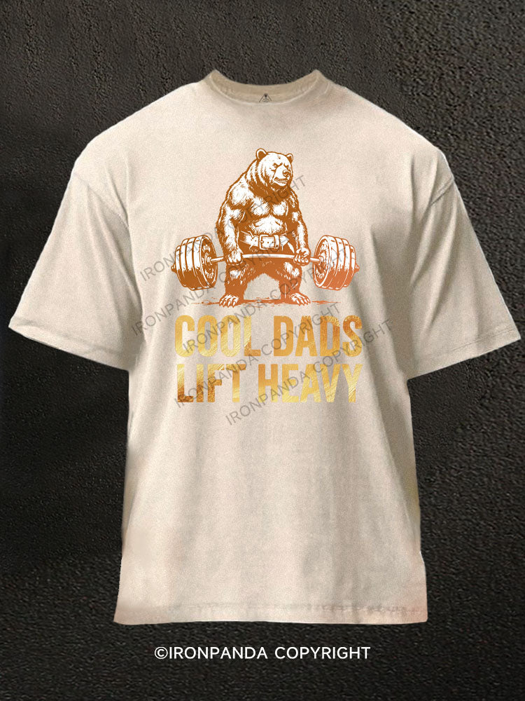 Cool Dads Lift Heavy Washed Gym Shirt