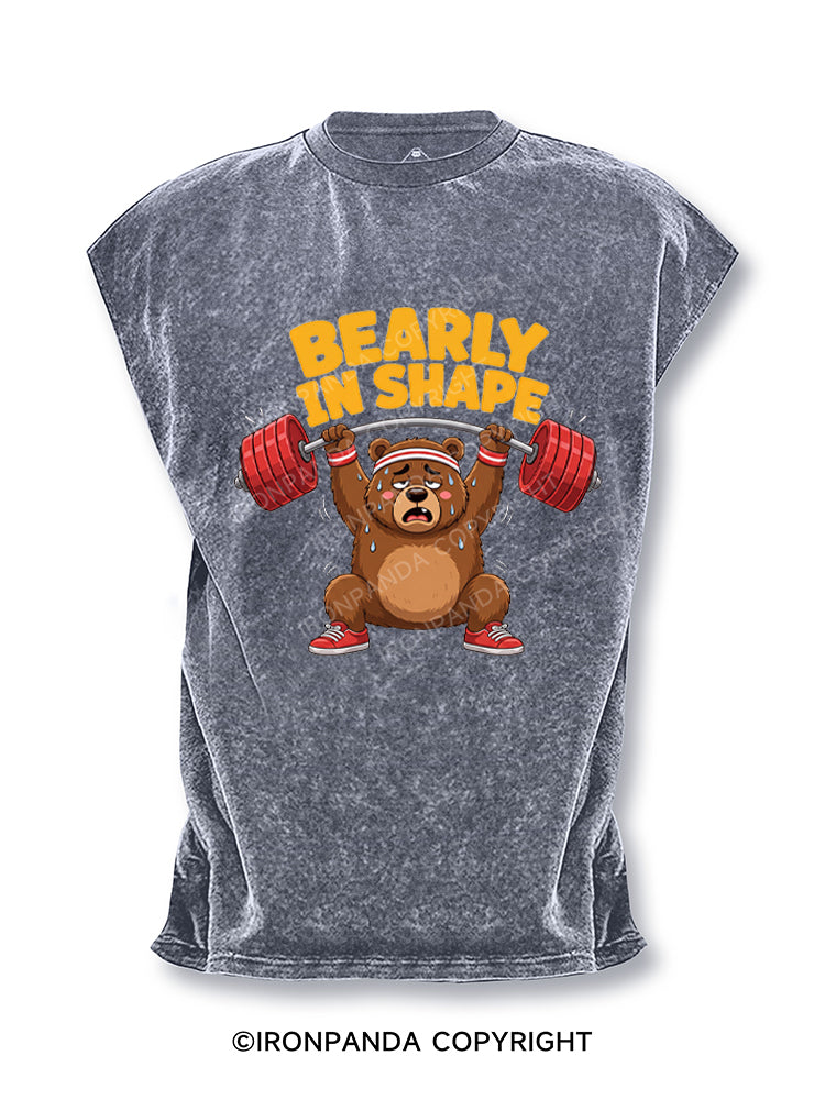 Funny Bear Workout Bearly In Shape Cut Off Tank