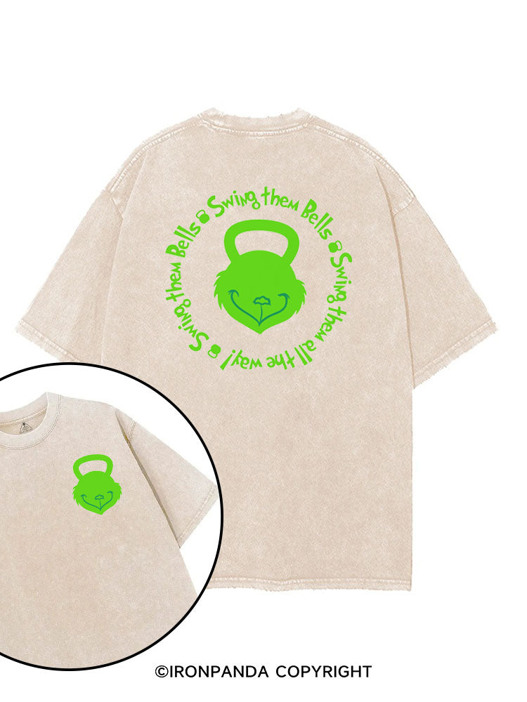 Swing them Bells, Swing them Bells, Swing them all the way printed Gym Shirt