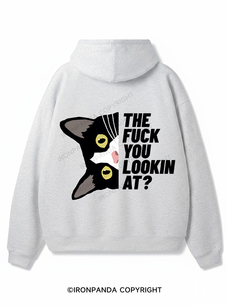 THE FUCK YOU LOOKIN AT? Premium Fleece Gym Hoodie