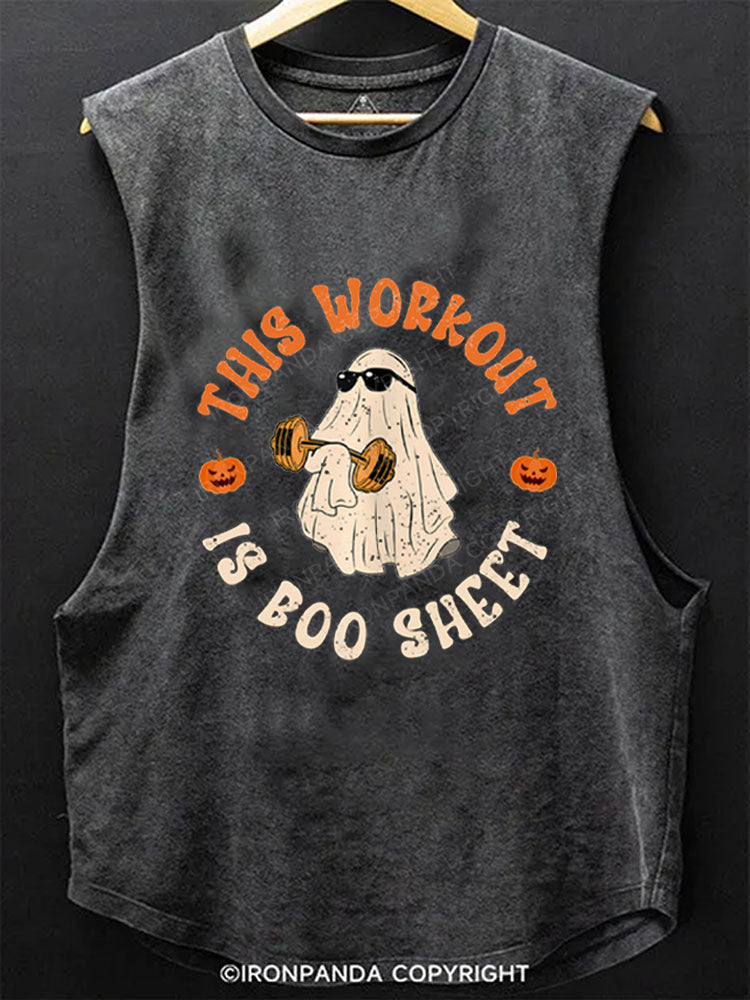 This Workout Is Boo Sheet Funny Ghost Scoop Bottom Cotton Tank