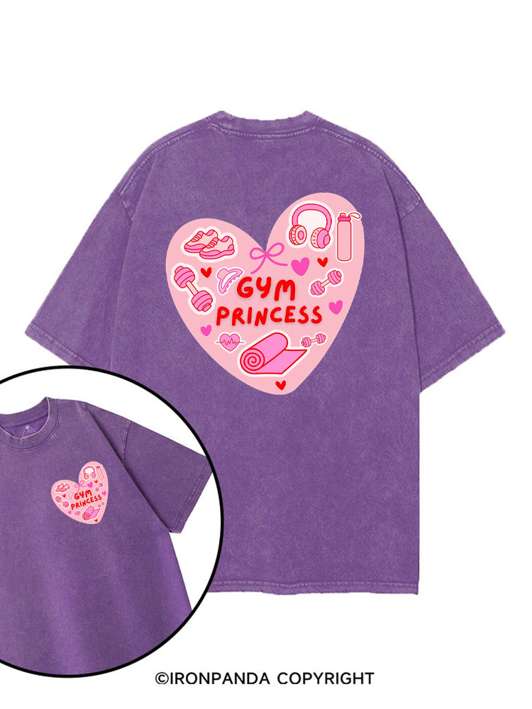 Pink Gym Princess printed Gym Shirt