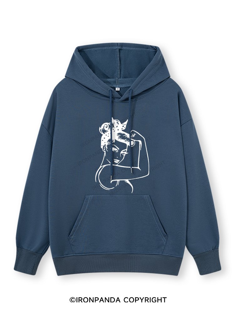 Power Woman With Muscles Classic Gym Hoodie