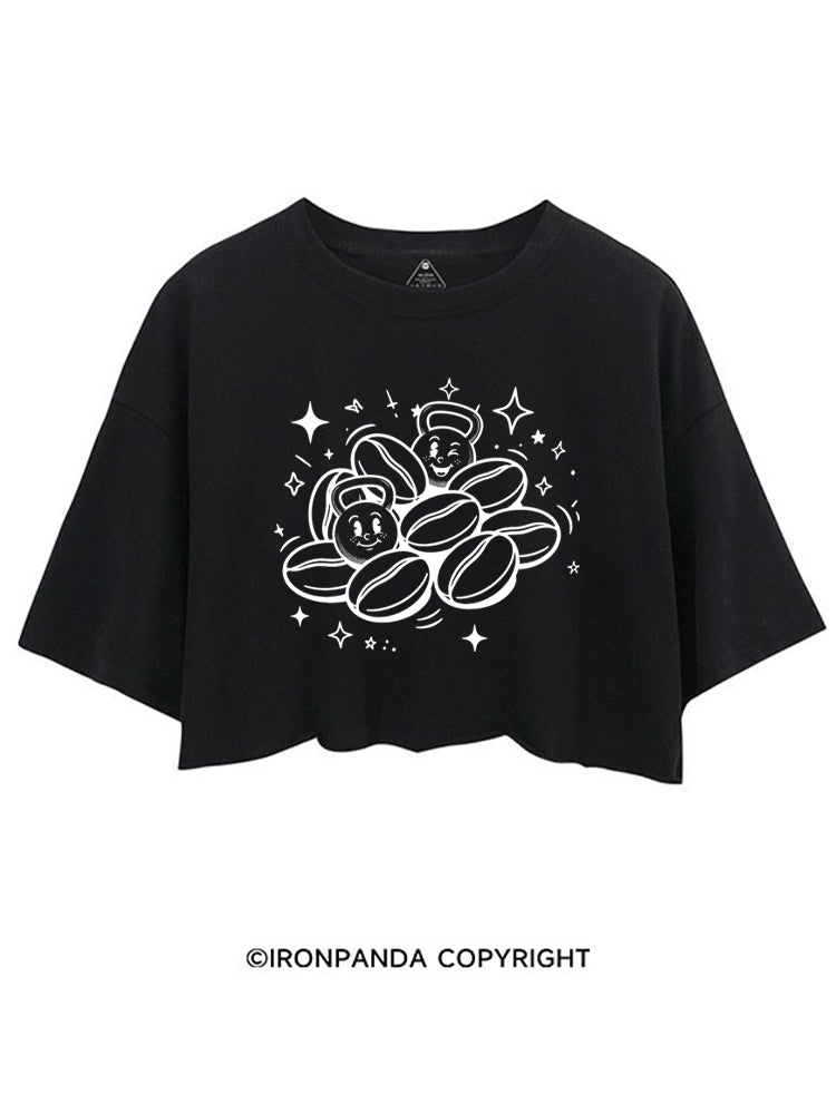 CAFFEINE KETTLEBELL GYM LOVER CROP TOPS