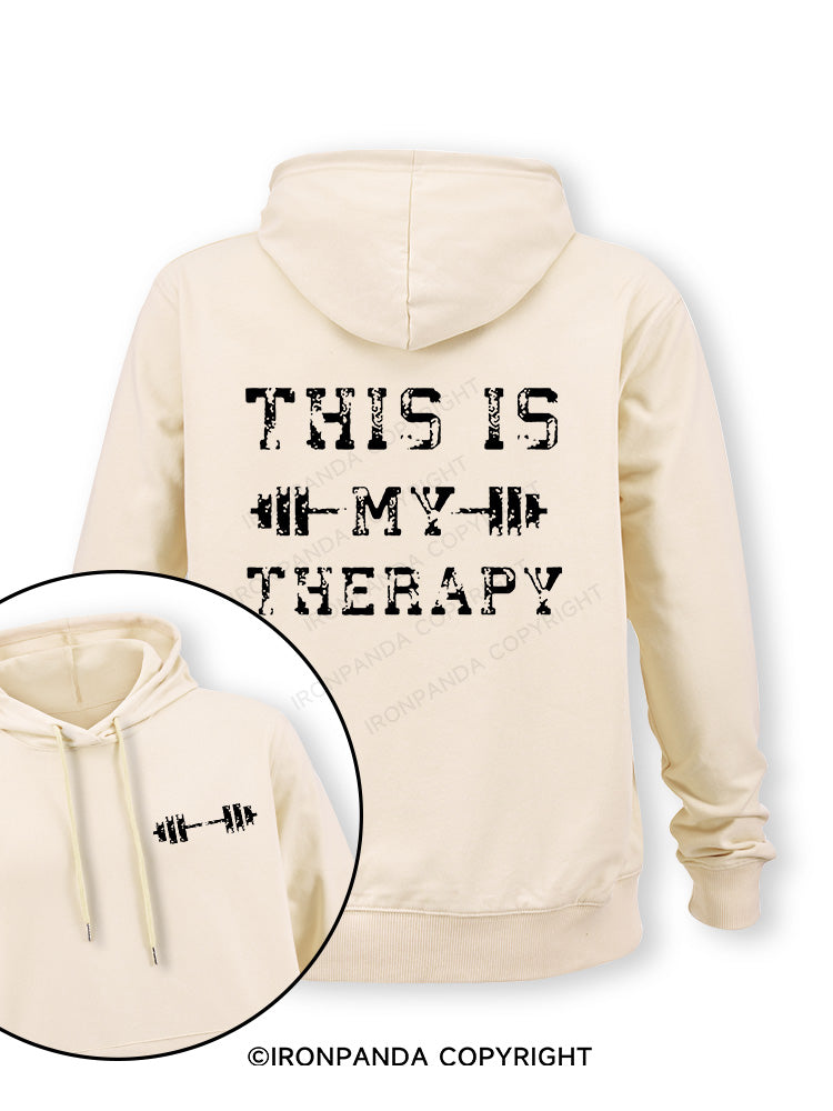 THIS IS MY THERAPY Double-Sided Printed Classic Gym Hoodie