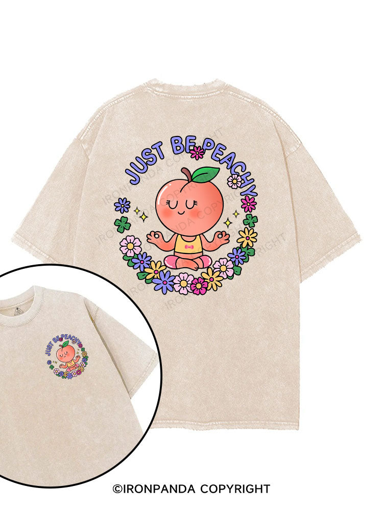 JUST BE PEACHY printed Gym Shirt