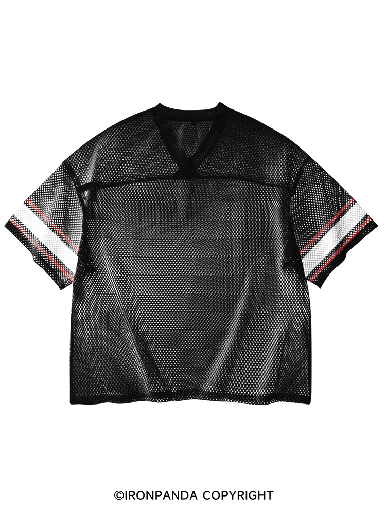 No. You do it V-Neck Open Hole Mesh Top
