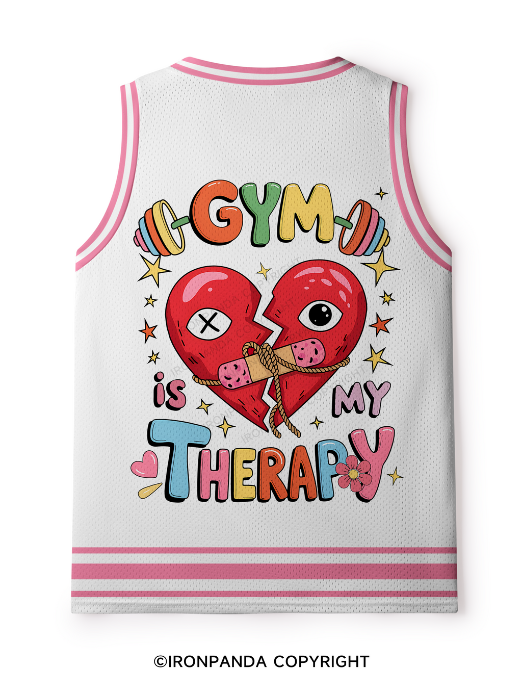 GYM IS MY THERAPY Mesh Tank Top