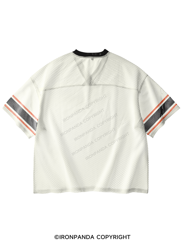 Not friendly, do not touch V-Neck Open Hole Mesh Top