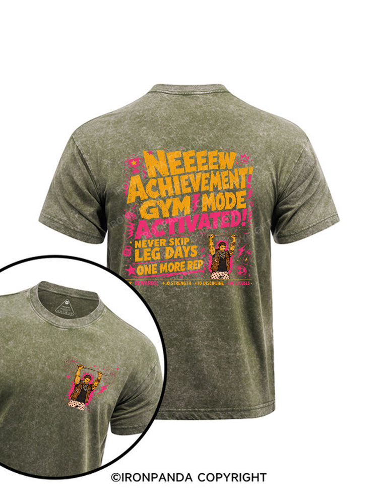 New Achievement Fitness Never Skip Leg printed Gym Shirt