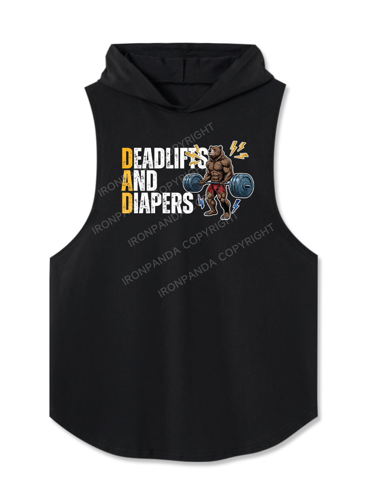 Deadlifts And Diapers Hooded Tank