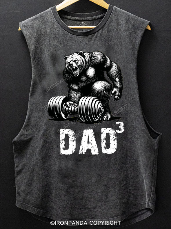 Dad Bear Scoop Bottom Cotton Tank