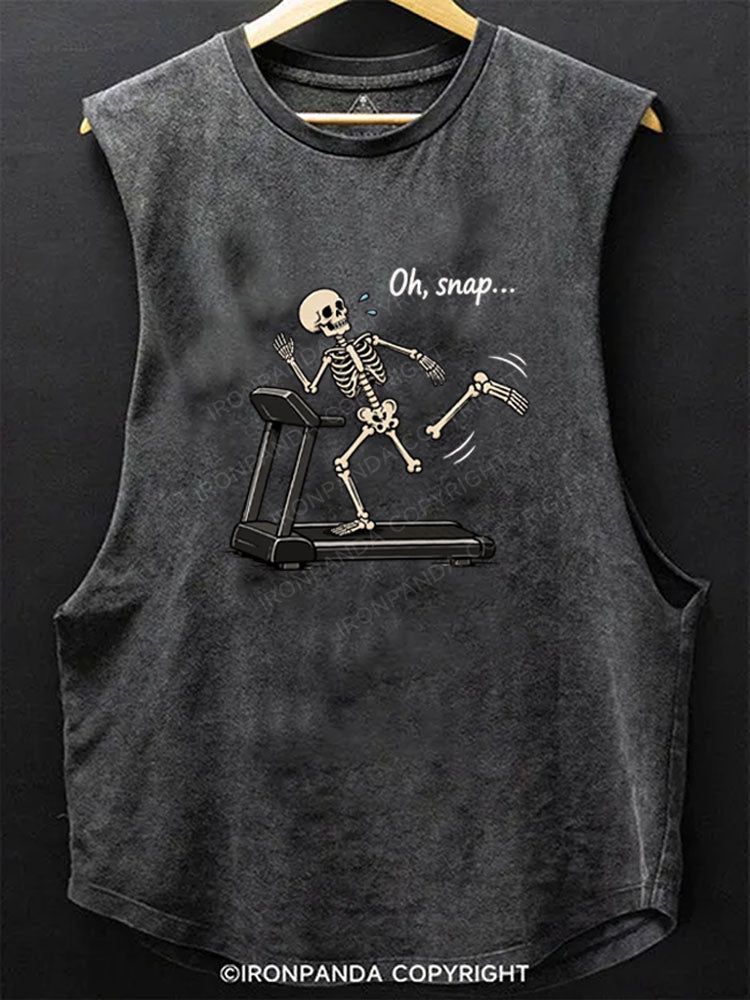 Oh Snap Funny Skeleton Scoop Bottom Cotton Tank