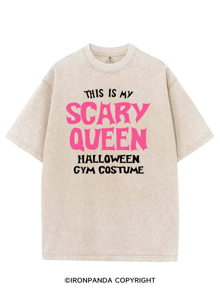 THIS IS MY SCARY QUEEN HALLOWEEN GYM COSTUME VINTAGE GYM SHIRT