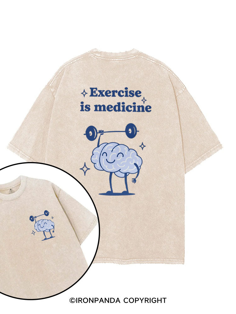 Exercise is Medicine printed Gym Shirt