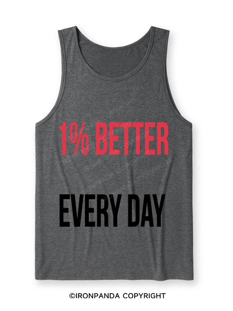 1% Better Every Day Ultra Soft Heather Tank