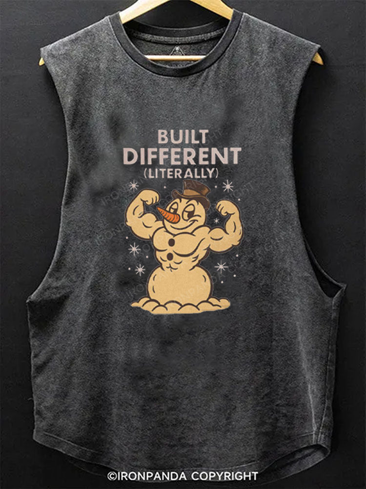 Snowman Built Different Scoop Bottom Cotton Tank