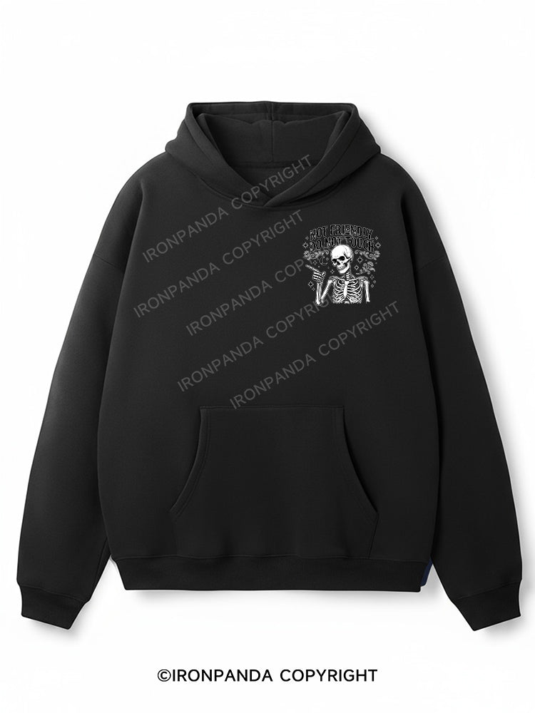 NOT FRIENDLY DO NOT TOUCH Premium Fleece Gym Hoodie