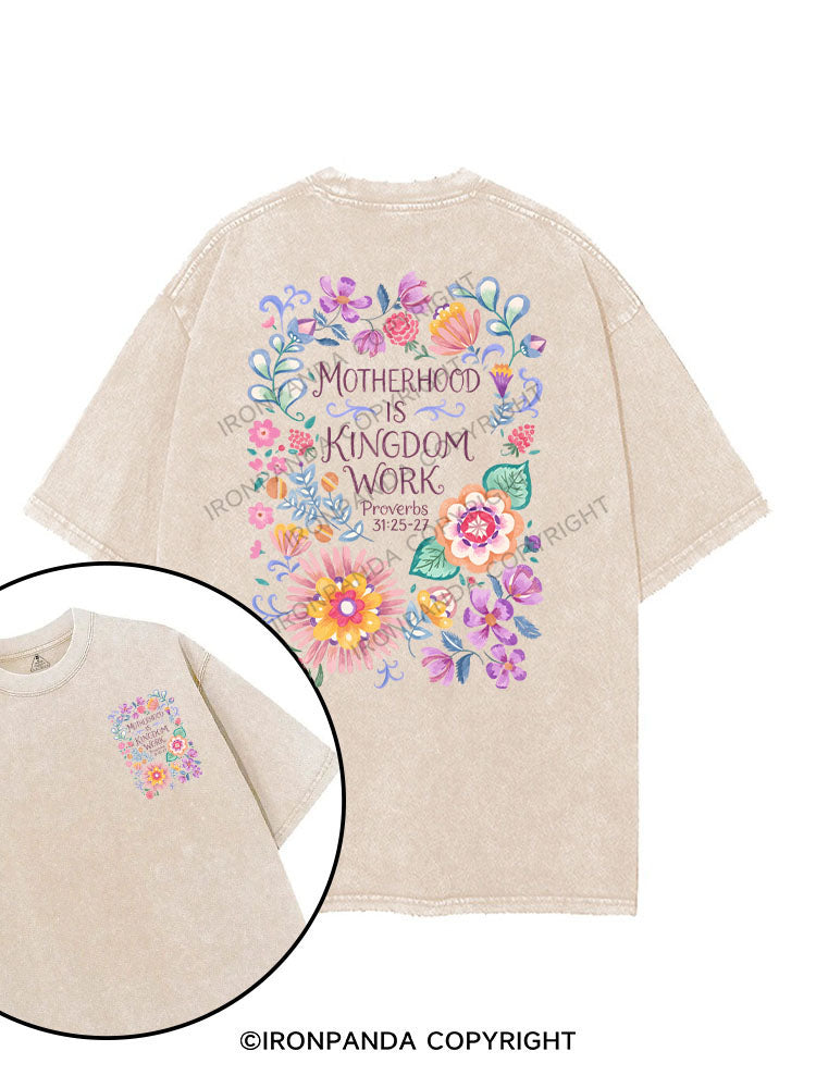 MOTHERHOOD IS KINGDOM WORK printed Gym Shirt