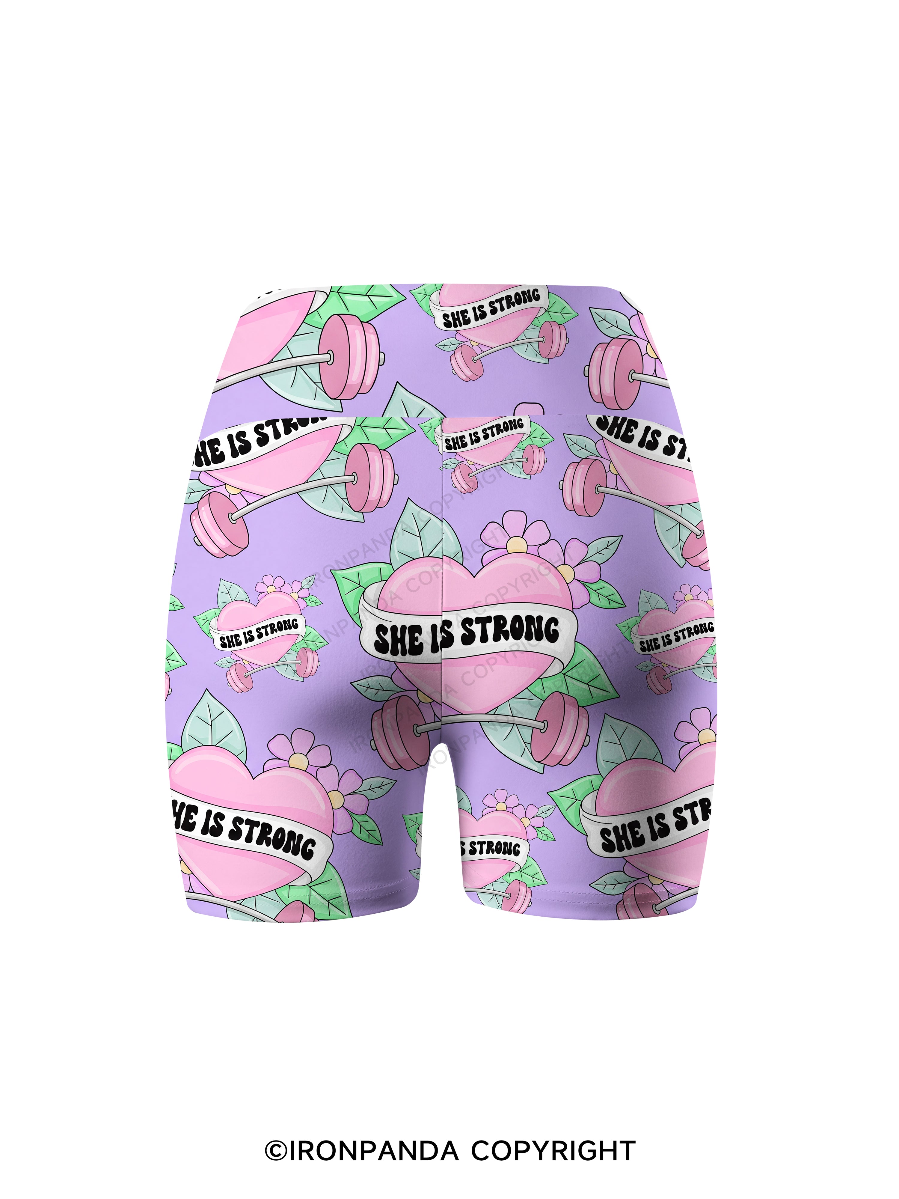 she is strong Printed Yoga Cycling Shorts